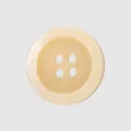 Bouton en résine crème haut de gamme avec design à quatre trous pour vêtements de luxe - Beige