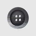 Bouton en résine gris anthracite avec texture bois pour vêtements haut de gamme - Noir et Gris
