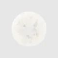 Premium Japanese style white resin button featuring subtle terrazzo texture for apparel - White