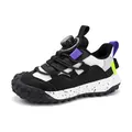 Zapatillas deportivas de malla para niños con sistema de cierre de dial en blanco y negro - 28 / Negro y Blanco