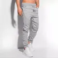 Hellgraue Jogginghose für Herren mit Kordelzug am Bund und elastischen Bündchen - Hellgrau