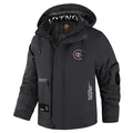 Premium wasserfeste verdickte Herren-Winter-Parka-Jacke mit Kapuze in elegantem Dunkelgrau - XS / Oberteile / Dunkelgrau (8899)