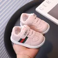 Soft sole pink baby walking shoes with quilted pattern and sport strap - Pink A2415 / Sizes 22-26 Bulk Pack