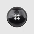 Bouton décoratif en résine marbrée gris foncé de qualité supérieure avec quatre trous - 15.0mm / Gris