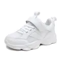 All-white breathable children's sneakers and school running sports shoes for kids - 28 / Mesh Style / White