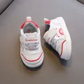 Breathable mesh walking shoes for toddlers with non-slip soft sole and velcro closure - 16 / Red