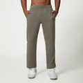 Men's casual olive green loose fit sweatpants perfect for home lounging or citywalk wear - Storm Gray