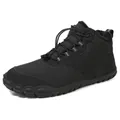Zapatos de invierno minimalistas negros con forro de felpa y cordones de ajuste rápido - 38 / Negro