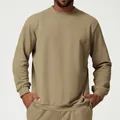 Set felpa girocollo e pantaloni da uomo in verde oliva per sport e tempo libero - Giallo Oliva