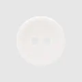 High-quality minimalist matte white round two-hole button for clothing and craft decor - 2-Hole Bread Shape / 11.5mm / Natural