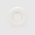 Classic white 4-hole cheese-shaped decorative button for high-end clothing - 4-Hole Large Round Edge Shape / 11.5mm / Natural