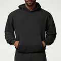 Sudadera con capucha oversize negra premium para fitness y estilo urbano casual - Negro Premium