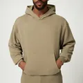 Sudadera con capucha oversize para hombre verde oliva para citywalk y fitness - Amarillo Oliva
