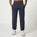 Men's dark grey casual jogger pants with elastic cuffs and side pockets - S / Bottom (DWK1017) / Dark Navy