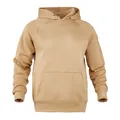 Vorderansicht eines lässigen khakifarbenen Fleece-Hoodies für Herren für Herbst Winter - S / Oberteile / Khaki (YFY-YLB-5)