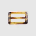 Premium tortoiseshell resin rectangular urea buckle for coats and stylish clothing - 40L=25.0mm; Rectangle Buckle; Dark Coffee