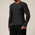 Men's athletic dark gray quick-dry long-sleeve sports T-shirt for gym and running - S / Tops / Dark Gray