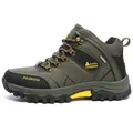 Bota de senderismo de caña alta para hombre en color verde oliva con suela robusta - 39 / Verde Militar (8518)