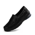 Comfortable black slip-on air cushion work shoes for women with soft anti-slip soles - 35 / Black