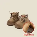 Bottines Martin marron pour tout-petits avec fermeture éclair et semelle antidérapante - Taille 16 / Intérieur 12.5cm / Style Unique / Vert (Chaussure Simple)