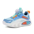 Zapato deportivo transpirable para niño en azul y blanco con cierre de dial giratorio - Superficie de Malla Azul Cielo