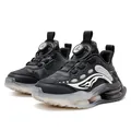 Schwarze Jungen-Sportschuhe mit strapazierfähiger weicher Sohle und Drehverschluss - 29 / Schwarz Weiß