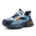 Zapatillas de malla transpirable para niños y niñas, calzado deportivo ligero y moderno - Azul Denim
