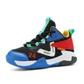 Zapatillas de baloncesto multicolor para niños con malla transpirable para 6-12 - 38 / Negro & Azul Real