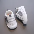 Breathable white baby walking shoes with soft non-slip soles for active toddlers - Size 14/Insole 11.5cm / Gray