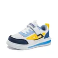 Zapatillas casuales para niños con diseño de bloques de color y velcro para el otoño - 28 / Zapatillas de Skate Casuales Bloque de Color (2268) / Blanco Azul