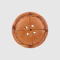 Premium Japanese imported brown genuine leather four-hole decorative button for clothing - 15mm (24L) / Light Coffee