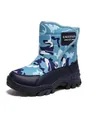 Blau getarnter Winter-Schneeschuh für Kinder mit rutschfester Gummisohle und Klettverschluss - 28 / Gletscherblau