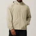 Men's khaki water-repellent wrinkle-resistant zip hooded casual sports jacket SKU view - Light Khaki