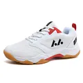 Scarpe da badminton professionali ultra leggere bianche con accenti rossi e suola in gomma. - Bianco Rosso