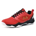 Scarpa sportiva professionale rossa in mesh leggero per badminton e pallavolo indoor - Rosso