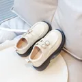Eleganti scarpe Mary Jane color crema per bambine con doppie fibbie e suole spesse. - Taglia 23 (Lunghezza Interna 13.5cm) / Mocassini a Doppia Fibbia / Beige