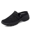 Zapatillas deportivas de malla negra transpirable para mujer con suela cómoda acolchada - 38 / Negro