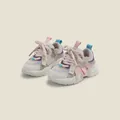 Zapatos de caminar para niños pequeños con malla transpirable y suela blanca y suave - Zapatos para Primeros Pasos Rosa (11MBX83005) / Longitud Interior 12.0cm / Rosa