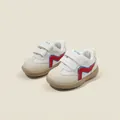 Zapatos para caminar para bebés con cierre de velcro y motivos de ondas rojas - Longitud Interior 12.0cm / Zapatos de Primeros Pasos Rojos (62MBX602) / Rojo