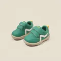 Zapatos de andar para bebés en verde con doble cierre de velcro para niños y niñas - Zapatos para Primeros Pasos Verdes (62MBX602) / Longitud Interior 12.0cm / Verde