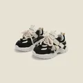 Zapatillas de marcha transpirables para bebés en negro y crema con malla - Longitud Interior 12.0cm / Modelo Negro (11MBX83005) / Negro