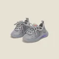 Zapatos de malla gris para bebés primeros pasos con suelas con luz LED - Longitud Interior 11.5cm / Zapatos grises con luz para niños pequeños (38MBX955X) / Longitud Interior 11.5cm / Gris