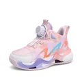 Chaussure de basket rose et violette pour enfant avec boucle rotative très pratique - 29 / Rose
