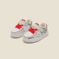 Zapatillas de marcha para bebé blancas y rojas con diseño graffiti 'PARTY' - Longitud Interior 12.0cm / Zapatos de Graffiti para Bebé Rojo (46MBX61229) / Rojo