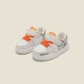 Zapatos de caminar para bebés blancos y naranjas con correas de velcro y diseño - Zapatillas Patchwork Graffiti (46MBX61229) / Longitud Interior 12.0cm / Naranja