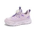 Lavender purple children's breathable mesh sneakers with a convenient rotary buckle - 30 / Purple