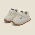 Elegantes zapatos de marcha para niños pequeños en blanco roto con velcro y suela de goma - Zapatillas de Primeros Pasos Beige (31MBX2306) / Longitud Interior 12.0cm / Beige