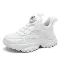 Scarpe da ginnastica bianche traspiranti per bambini con suola morbida e chiusura a rotella. - 28 / Doppia Maglia Bianca