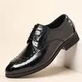 Scarpe classiche da uomo in vera pelle di pecora nera business casual a punta - 38 / Stile Business Casual (1685-3) / Nero