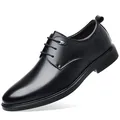 Chaussures de ville professionnelles noires à lacets pour hommes avec semelle souple - Laçage Noir